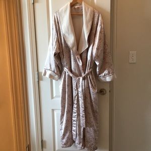 lined satin robe